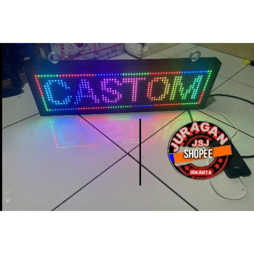 LAMPU RGB IKLAN NAMA TOKO CASTOM BEBAS REQUEST