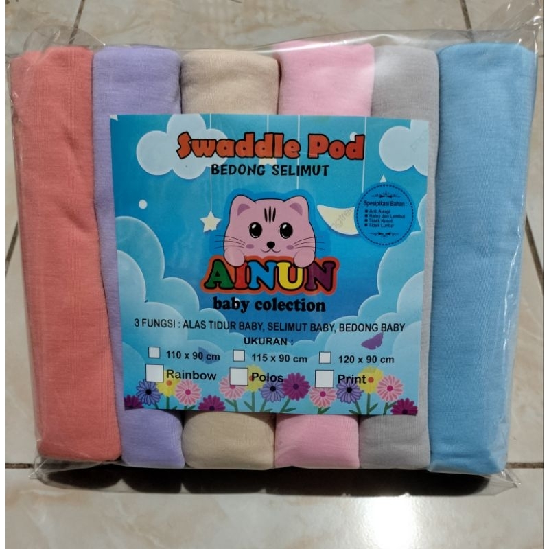 PROMO !!! 6PCS BEDONG BAYI RAINBOW AINUN BABY UK JUMBO 115x90 CM BAHAN ADEM HALUS