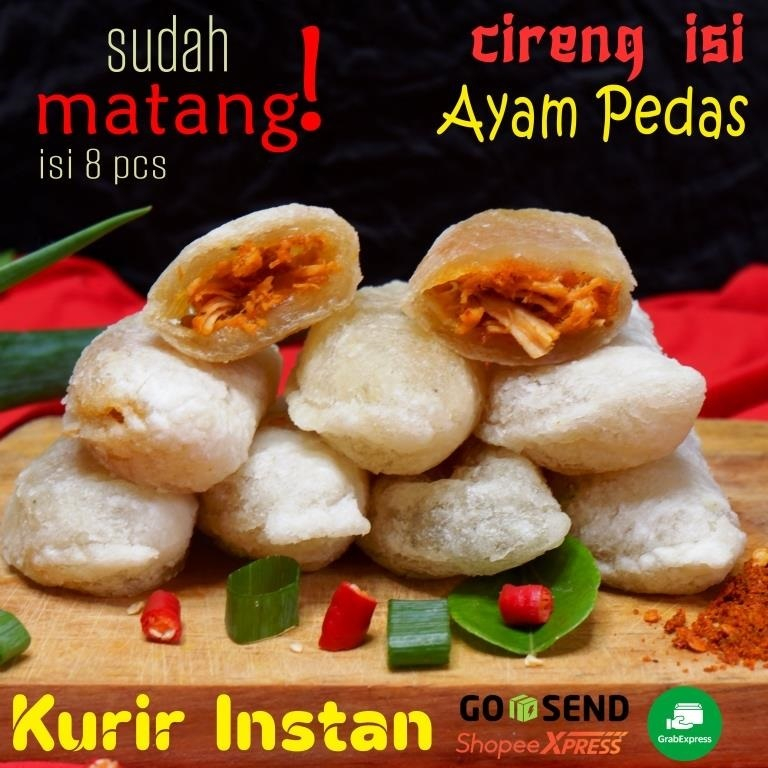 

Cireng Matang Isi Ayam Pedas-Original-Keju-Usus-Jando, siap makan