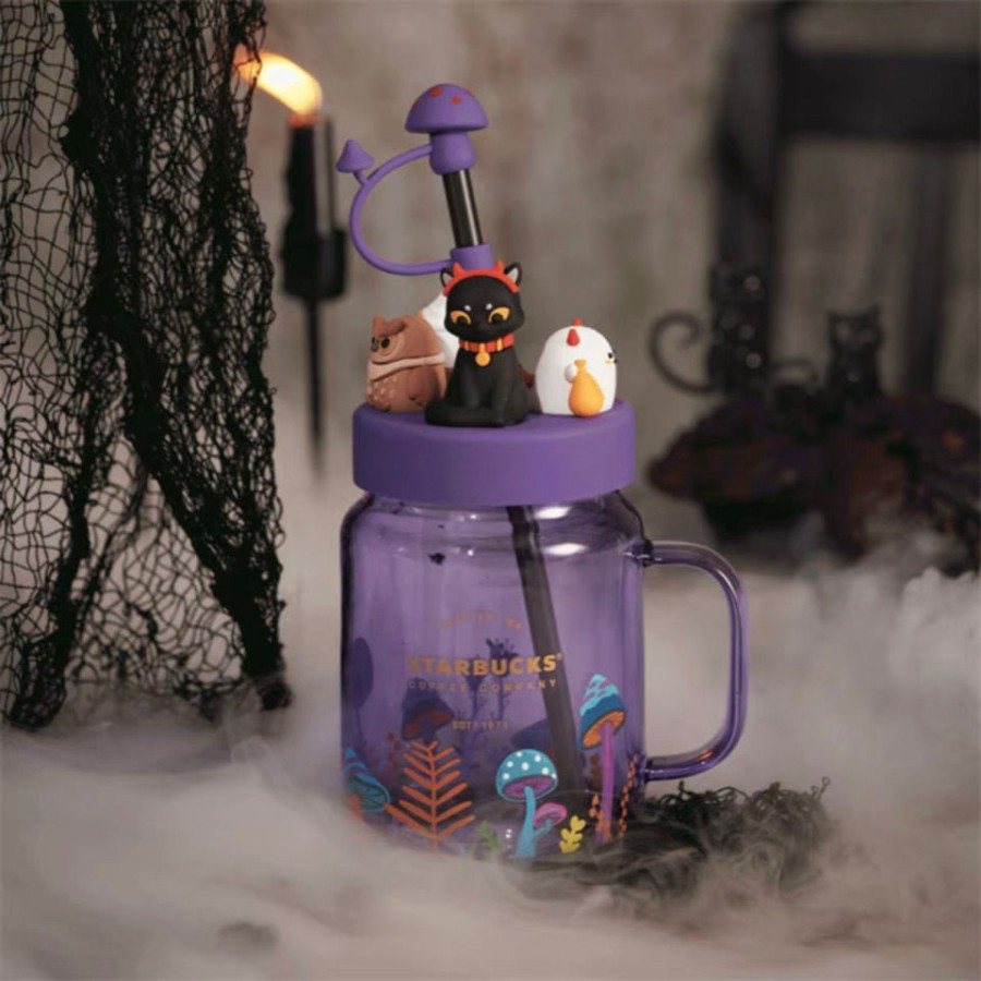 starbucks cups mug halloween night elf purple mason glass gelas 525ml