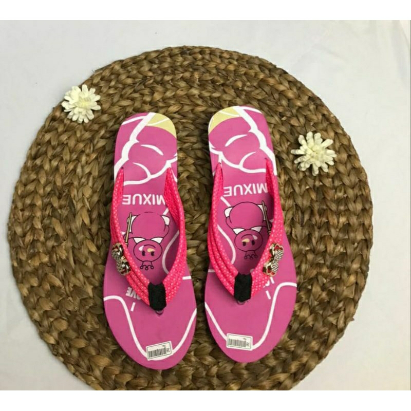 Arkn Sandal wanita Wedes Mixue terbaru