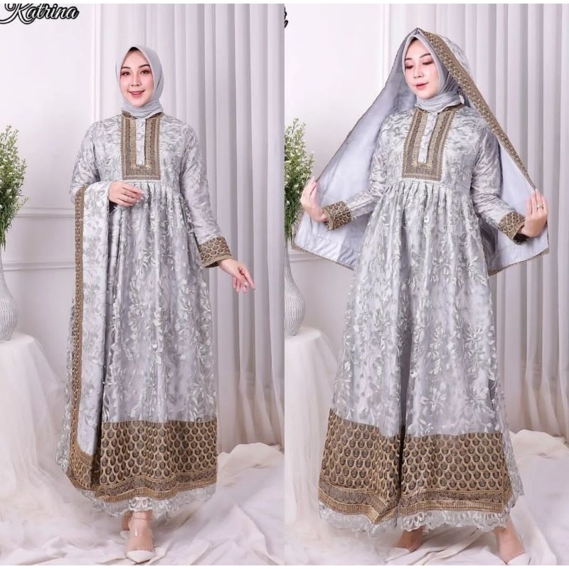 Gamis Selendang Katrina Ekslusif Original Pelangi Jaya Butik