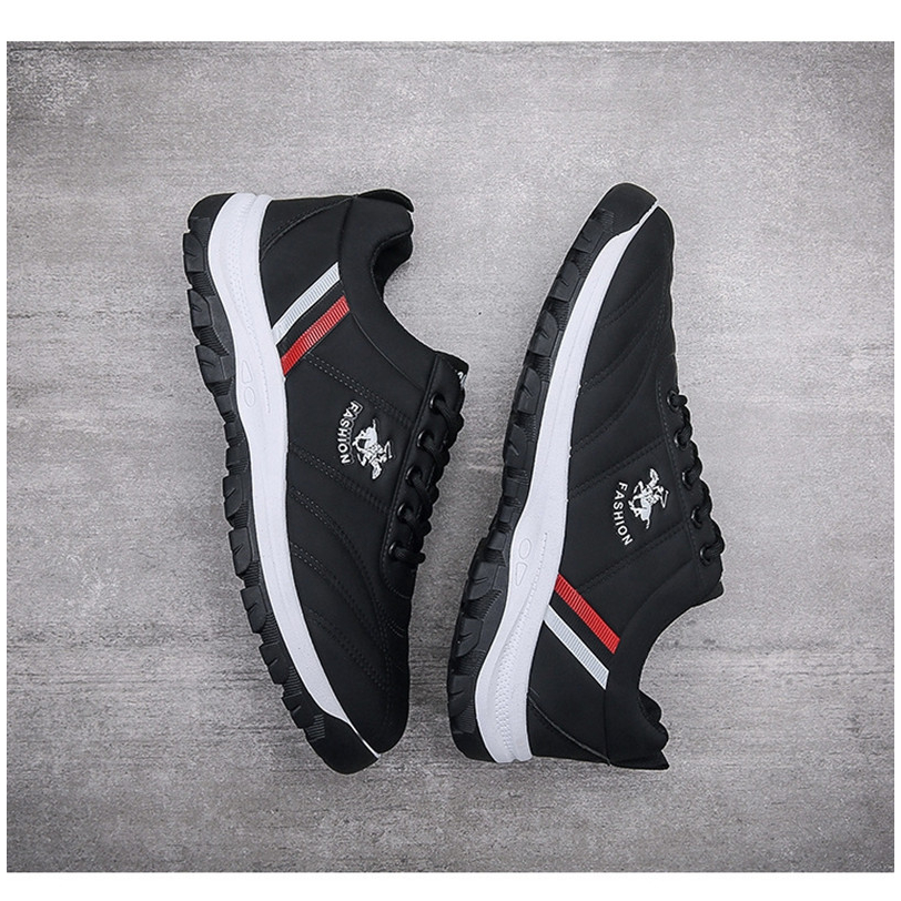 PASTI DISKON Sepatu Sneakers Pria Running Shoes Sepatu Lari Fashion Casual Hitam