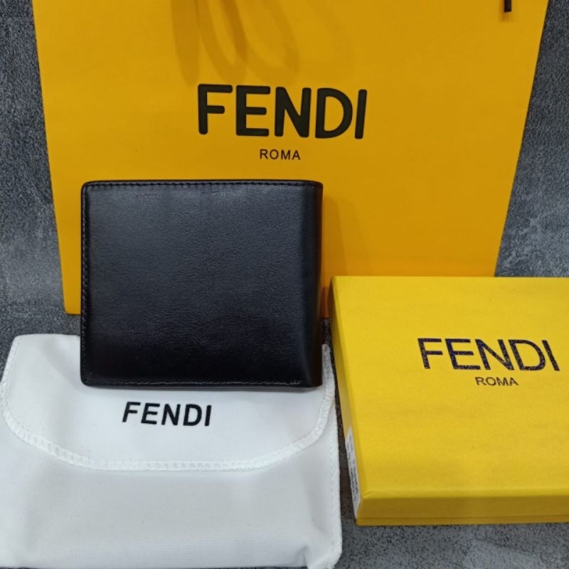 Dompet Fendi Eyes Monster Yellow Dompet Lipat Kulit Import