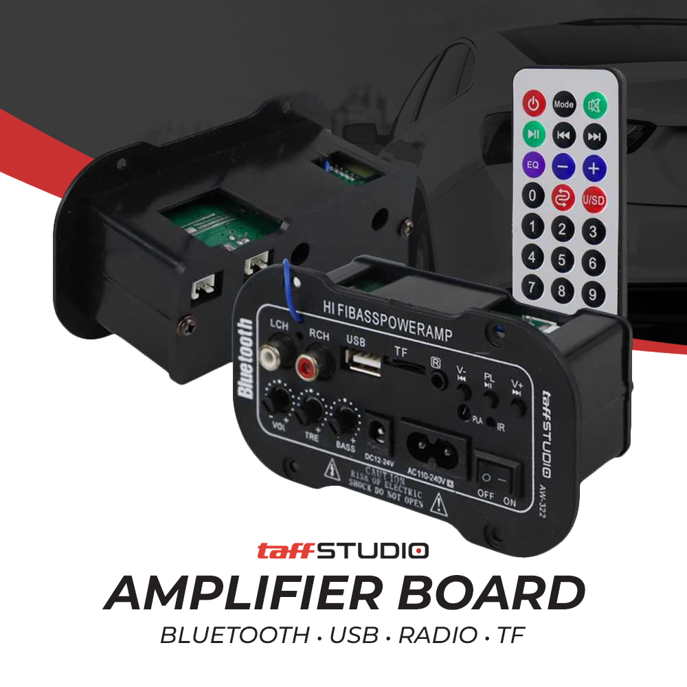 40w Ampli Rakit Sub Woofer Mic Amplifier Board Audio Bluetooth USB FM Radio TF Player Subwoofer DIY 40W - D30 30W AW-322 CLAITEGrab