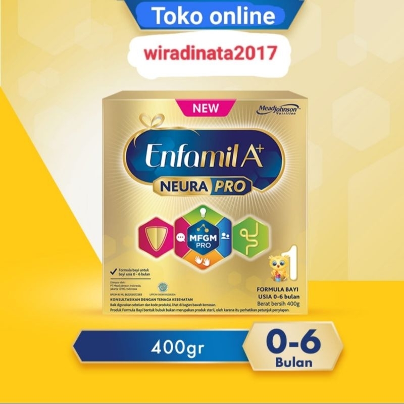 enfamil 1 400 gram 0-6 bulan susu formula bayi baru lahir new born milk formula