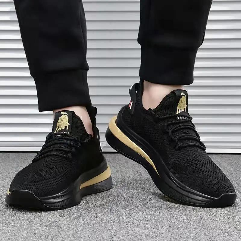 PASTI DISKON Sepatu Sneakers Pria Casual Running Shoes Sepatu Kanvas Import Sepatu Slip On Pria Hitam Gold