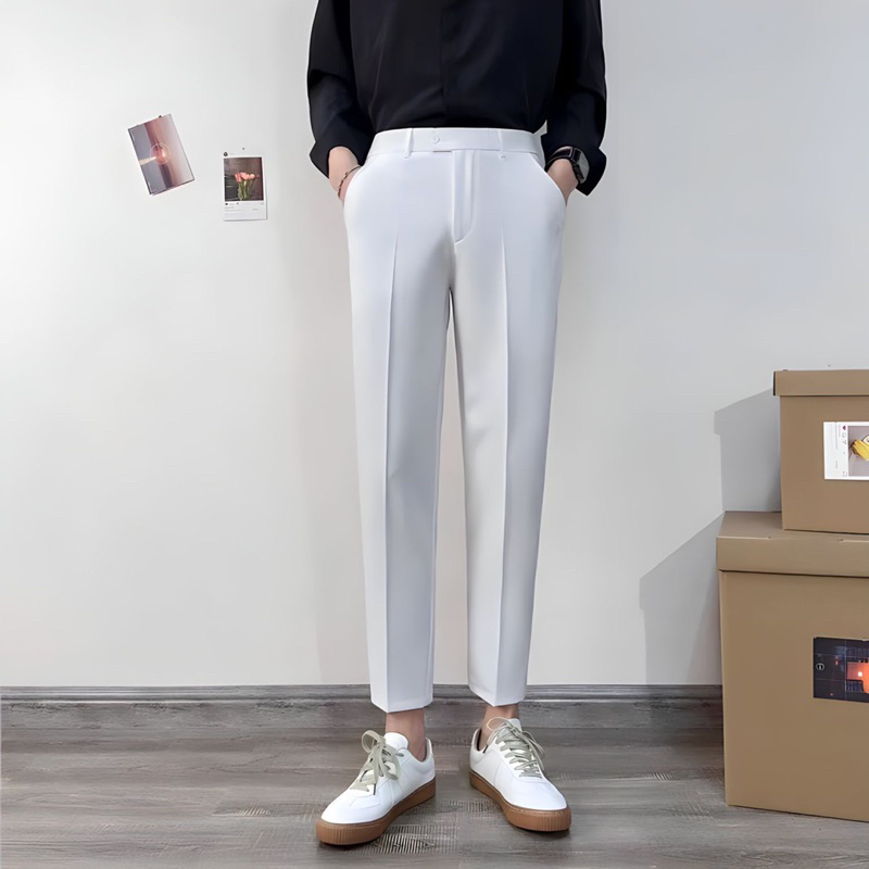 Ankle Pants Pria Bahan Formal - Celana Formal Panjang Slimfit