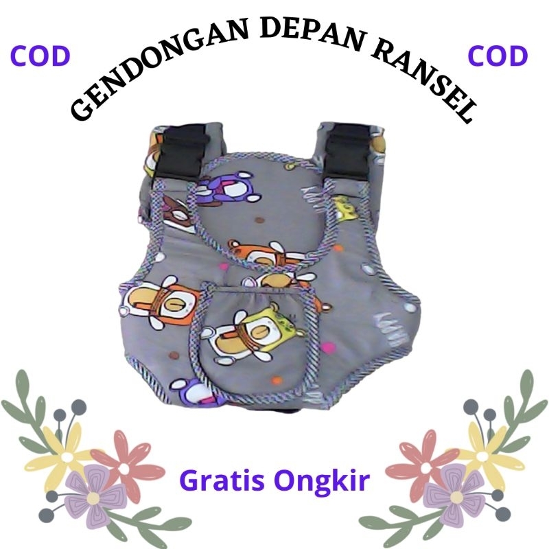 Gendongan depan ransel / gendongan ransel / gendongan depan karakter / gendongan bayi / gendongan ransel motif