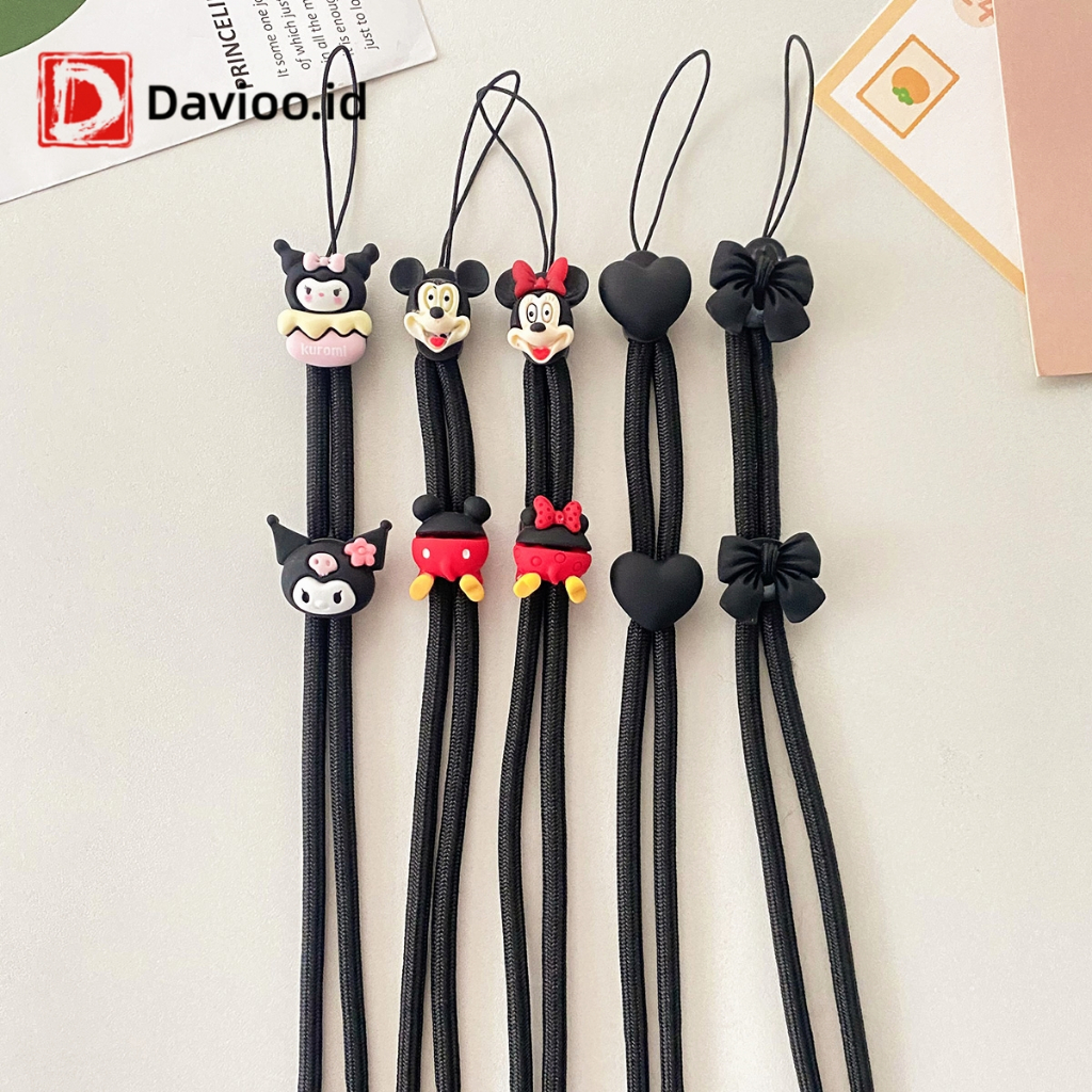 Tali Lanyard Untuk Handphone Airpods Kamera Kunci Tas Motif Kartun 3D