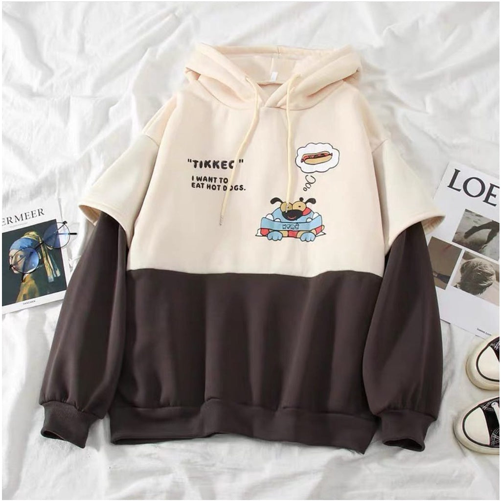 Hoodie Tikkeo Kawaii Couple Korea Style Pria &amp; Wanita terbaru | Dhea Fashion