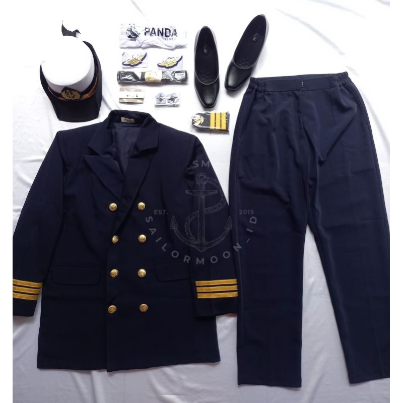 JAS PELAUT WANITA PREMIUM HIGH QUALITY JAS NAVY BLUE PEREMPUAN JAS NAVY BLUE TARUNI JAS PELAYARAN CE