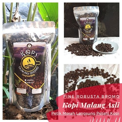 

Kopi Fine Robusta Gunung Bromo Malang Bubuk Murni Biji Asli 250 gr