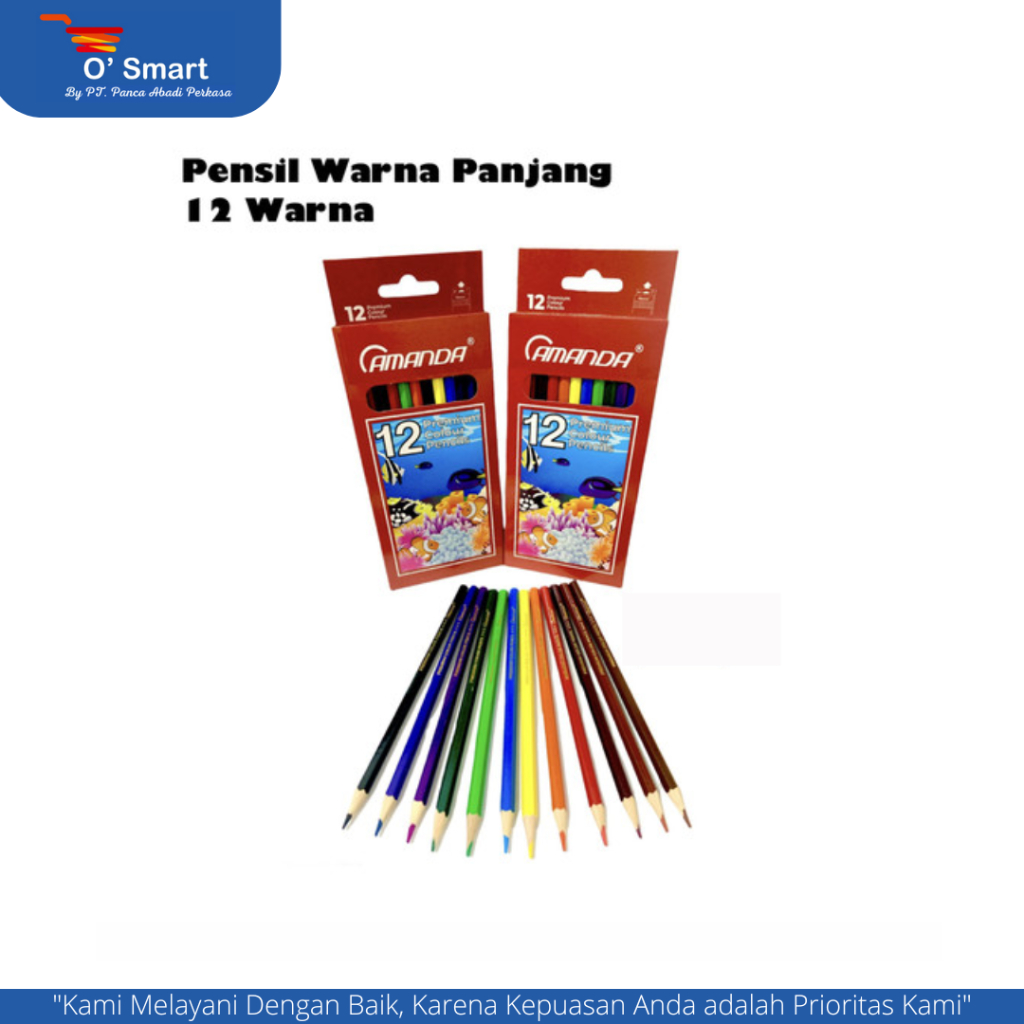 

AMANDA Pensil 12 Warna Panjang AC-127