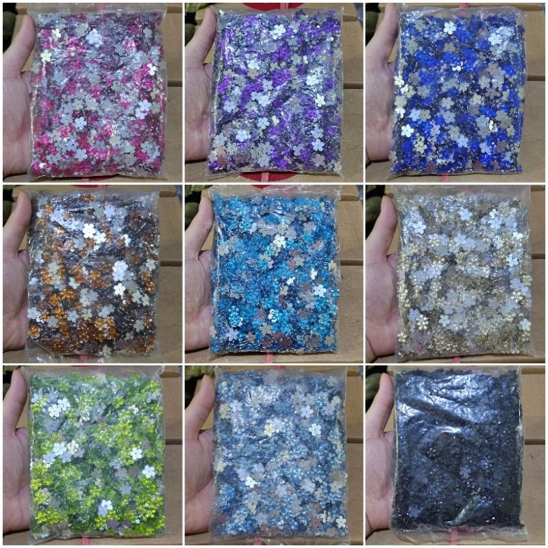 Payet Diamond Kristal Jahit Melati 12 mm @2000 pcs Grade A