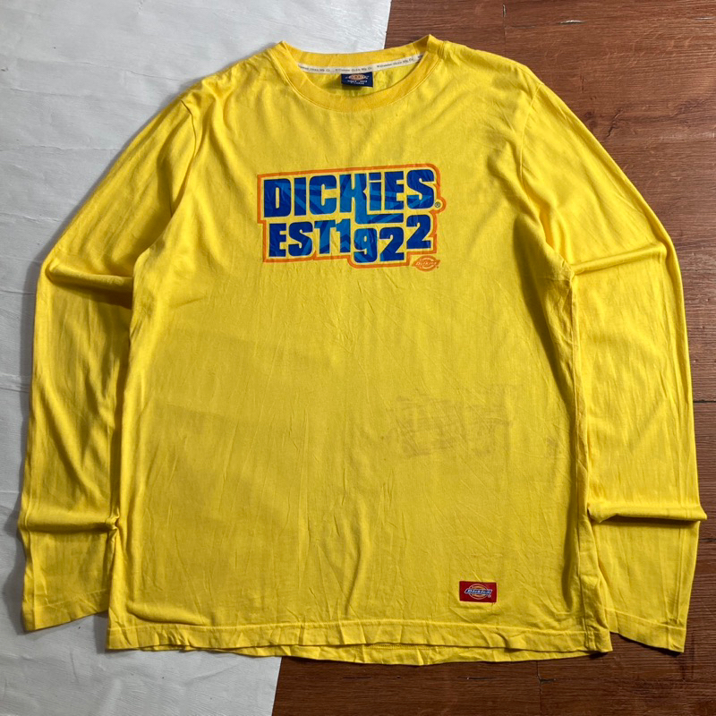 Kaos Longsleeve Dickies Kuning Second Original