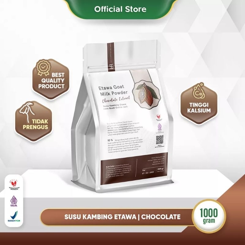 Susu bubuk kambing etawa varian rasa coklat 1000 gram