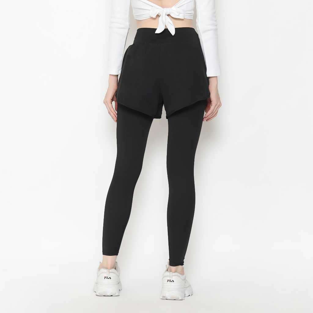 Fitwear - Celana Pendek + Legging Olahraga Wanita CINDY CROSS WAIST - M - 2XL