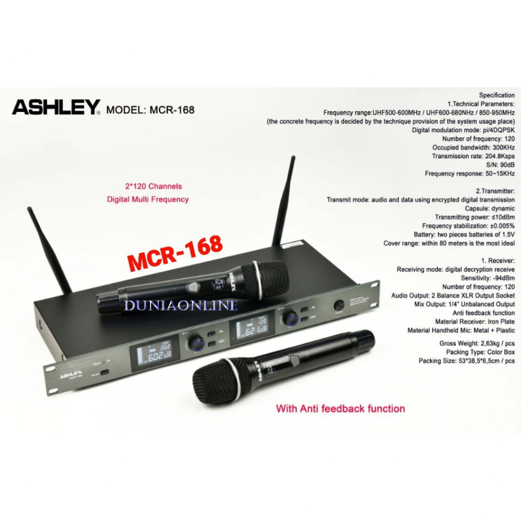 MIC WIRELESS ASHLEY MCR168  ASHLEY MCR 168 ORIGINAL