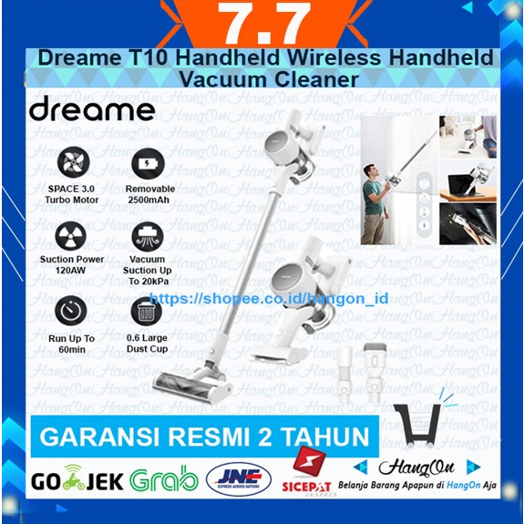 Dreame T10 Handheld Wireless Vacuum Cordless Penyedot Debu Cleaner Perawatan Lantai Sofa Gorden Karpet
