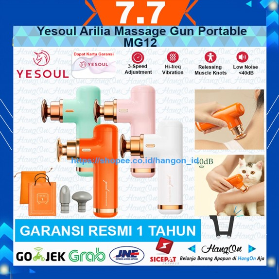 Yesoul MG12 Mini Pocket Massage Gun Alat Pijat Elektrik Relaxing 3 Kepala Pijat Pijatan Pemijat di Mobil Rumah Kantor dan lain lain