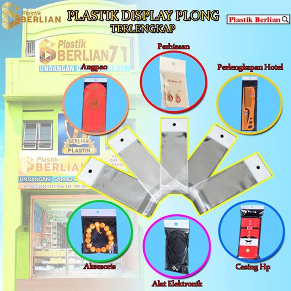 

7,5 X 20 cm Plastik DISPLAY/STICKER TEBAL (100 lbr) (lem) (PLONG PL)