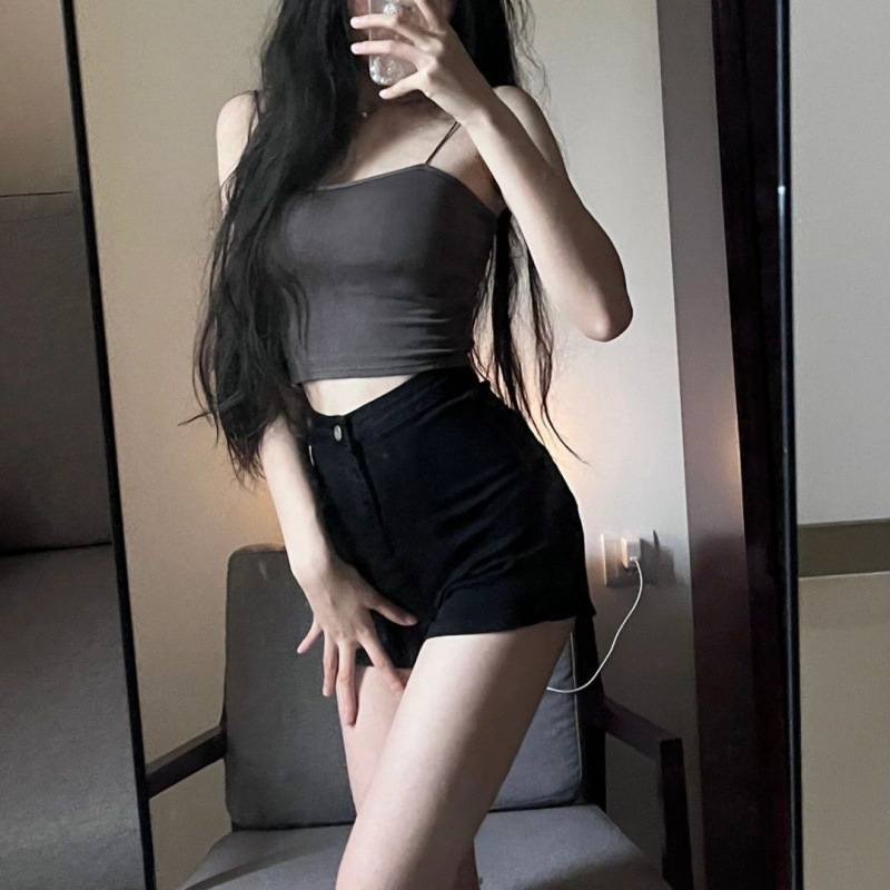 RSB CP393 Celana Pendek Denim High Waist Wanita Hot Pants Korean Style