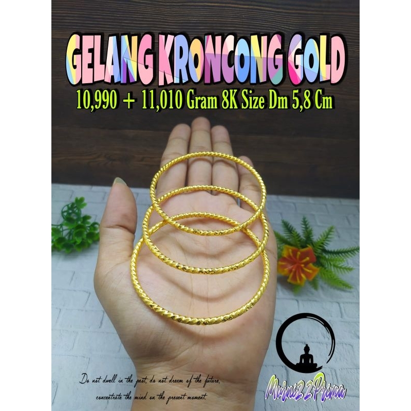 GELANG KRONCONG GOLD FASHION EMAS ASLI