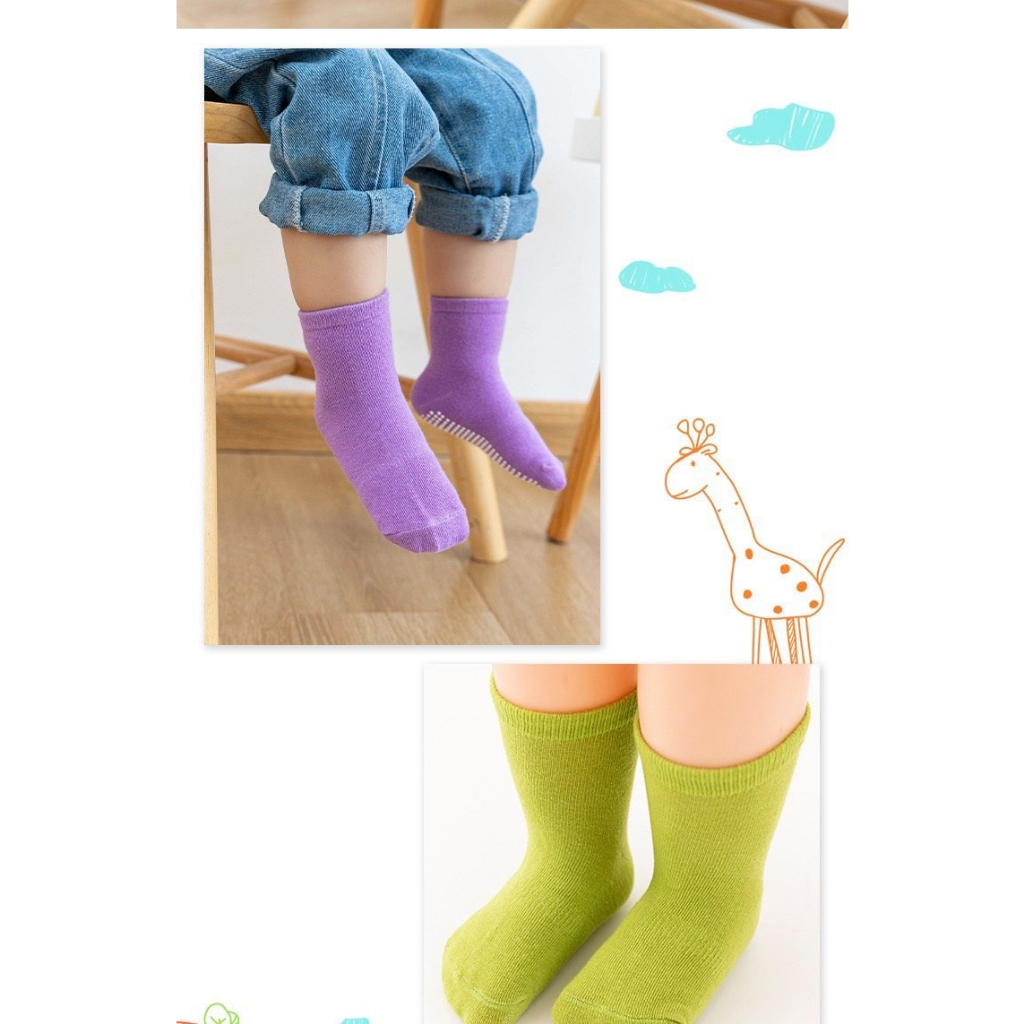 LID148 - 6in1 Kaos Kaki Bayi Baby Socks isi 6 pasang kaos kaki anak balita anti slipAffordable Quality!