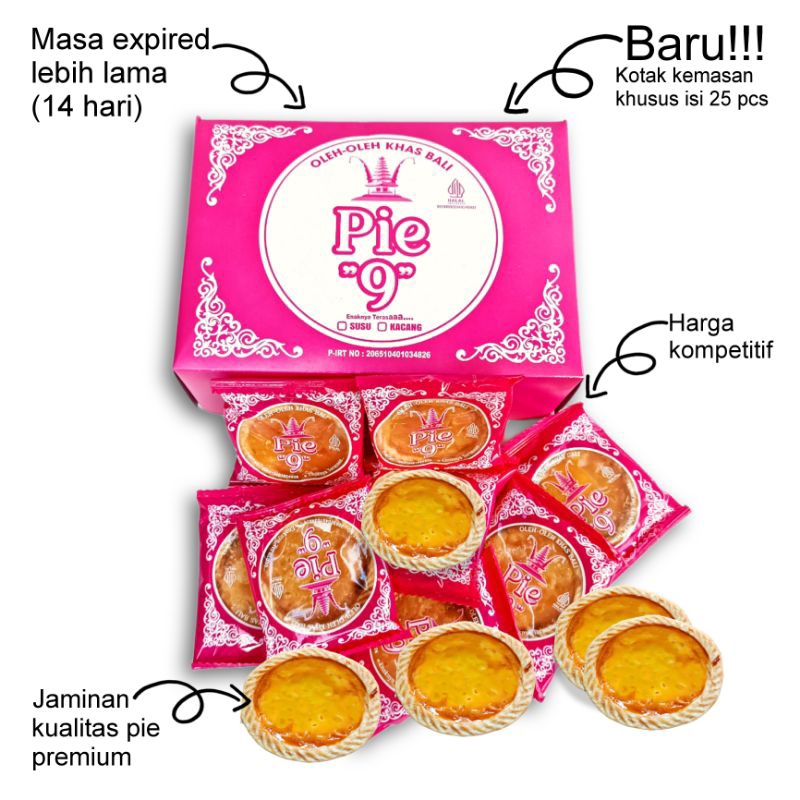 Pie Susu 9 (kemasan isi 25 pcs)