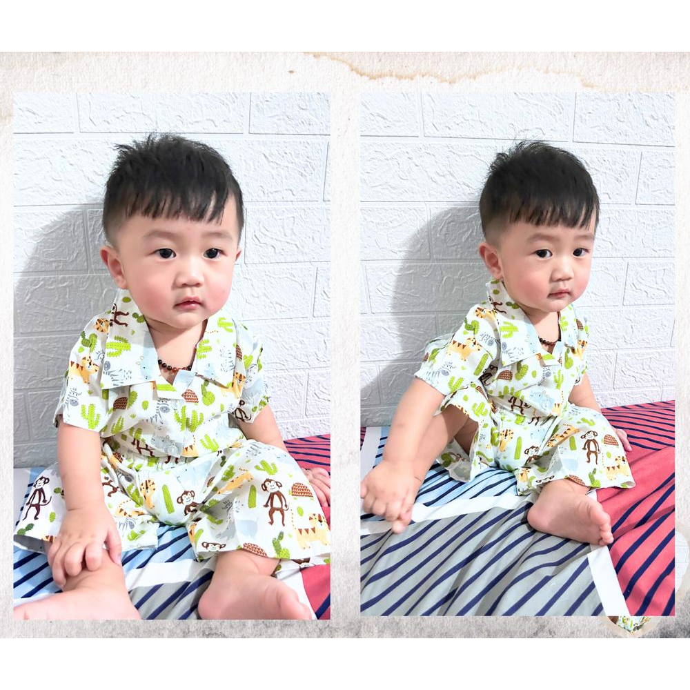 Jeco fashion Set anak kemeja Elvenz bahan rayon premium unisex