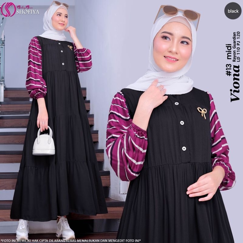 [BARU] Viona By Shofiya Fashion Muslim Gamis Dress Busui LD 110