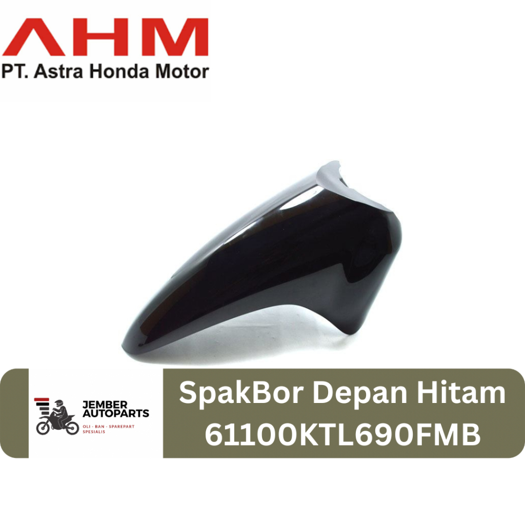 Fender Front Black Spakbor Depan Revo 61100KTL690FMB ASLI