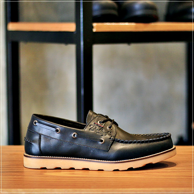 SEPATU KULIT CASUAL BRADLEYS ZAPATO INC BLACK - SEPATU PRIA - SEPATU KERJA - SEPATU FORMAL - SEPATU 