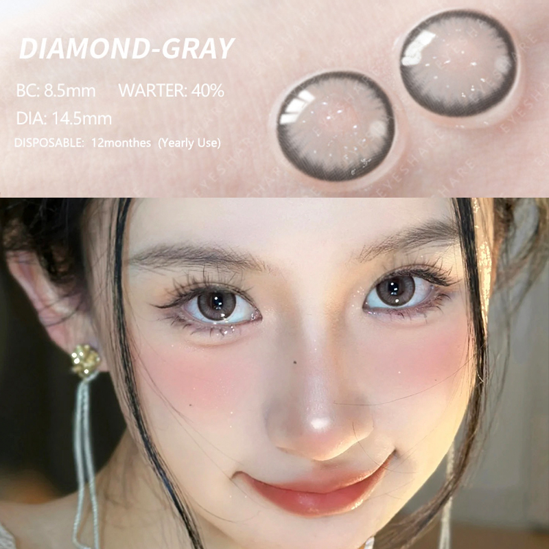 [✅COD] GEM Series Softlens Mata Normal Lensa Kontak Warna Alami Soflens Murah Grey Lensa Warna Softlens Minus 0.00 Diameter 14MM soplen murah kontak lensa mata korea