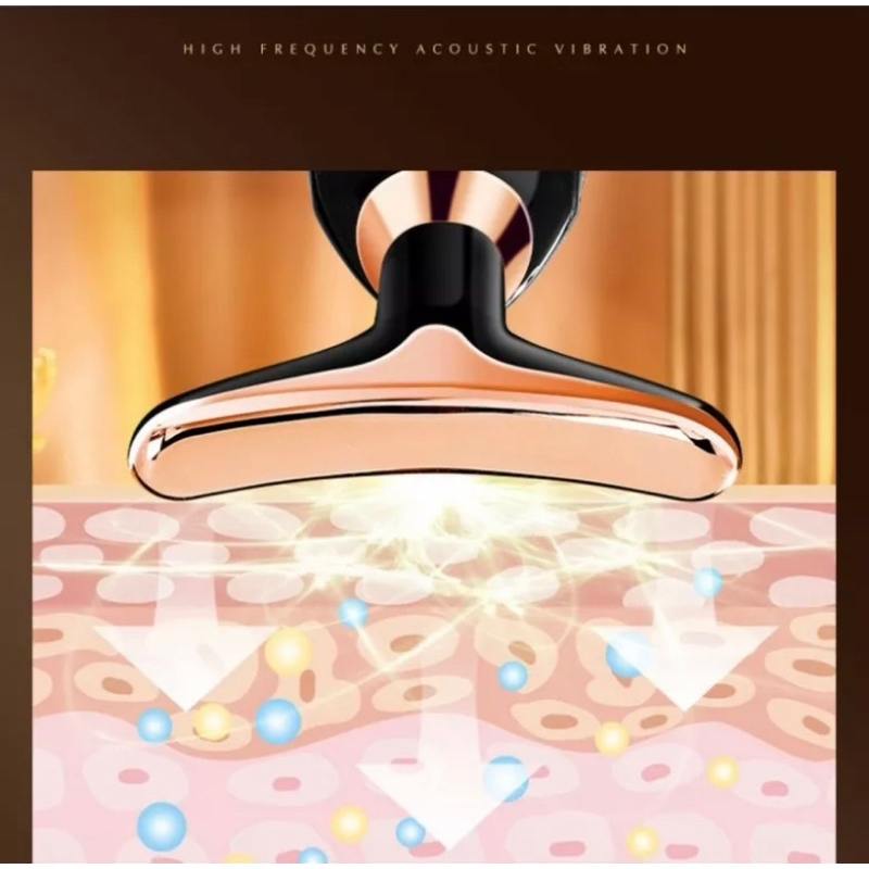 JE.ID Alat Pijat Pengencang Kulit Wajah dan Leher dan Mata Alat Setrika Wajah Black Gold Setrika Wajah Alat Perawatan Wajah Alat Pemijat Wajah Menghilangkan Kerutan Pemijat Perawatan Kulit Anti Anging Facial Massage