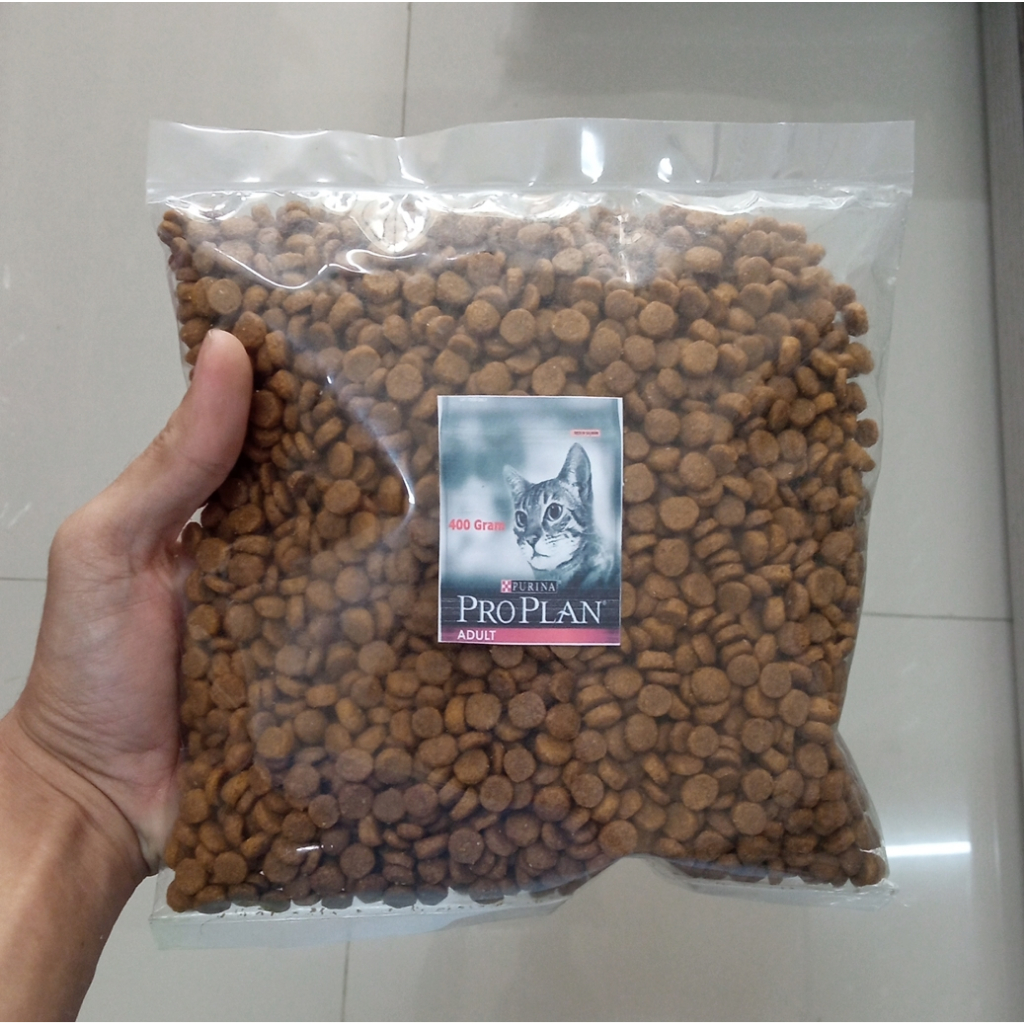 Makanan Kucing Kering Proplan Adult Salmon Repack 400 gram Cat Food