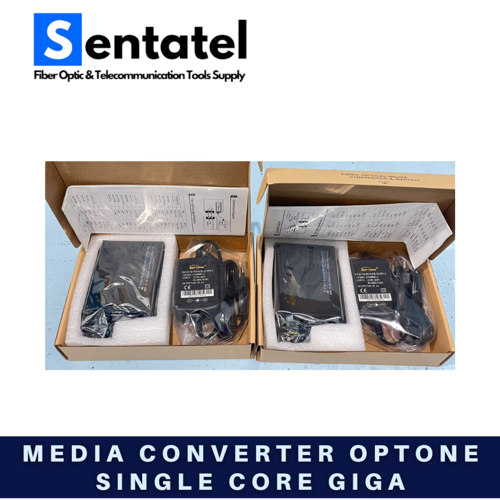 OPTONE MEDIA CONVERTER 10/100/1000 SINGLE CORE GIGA