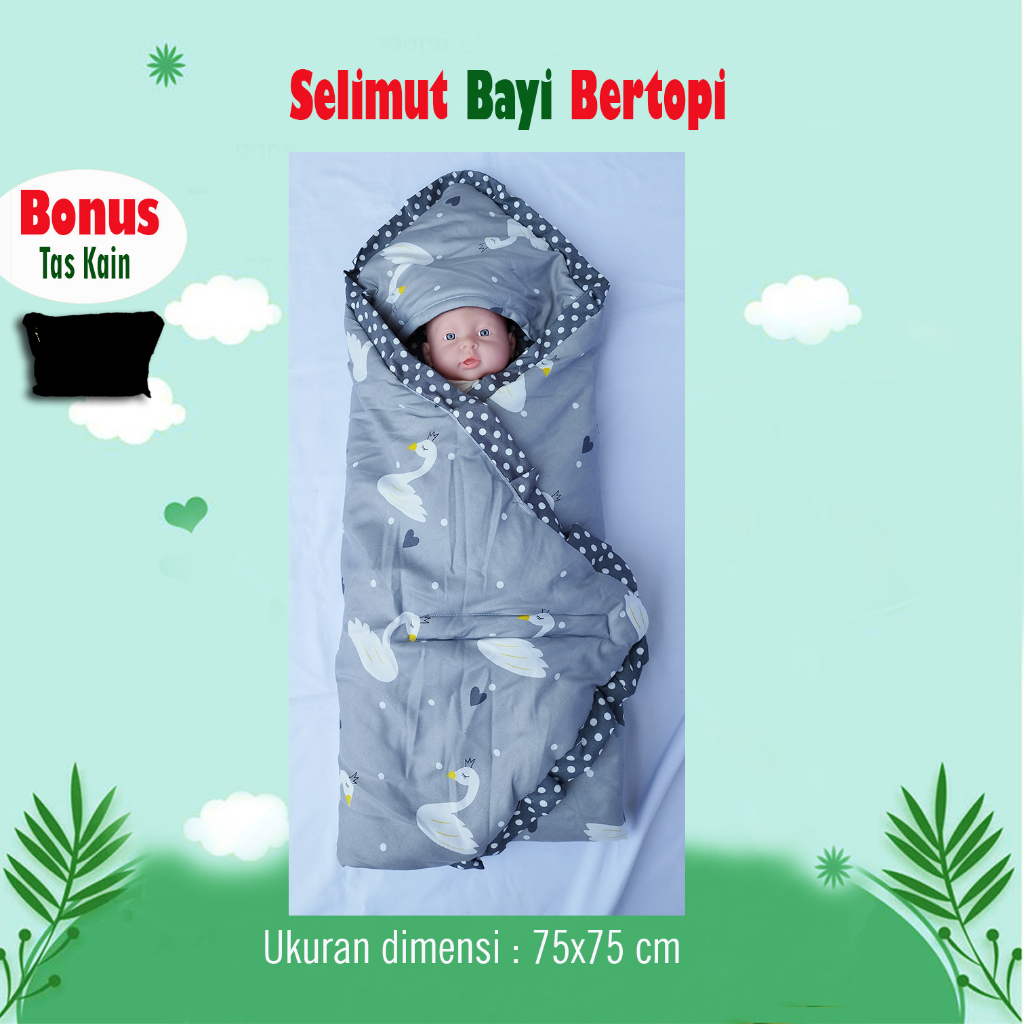 FREE TAS!! Selimut Bayi Topi baby blanket hoodie blanket baby kado lahiran bayi