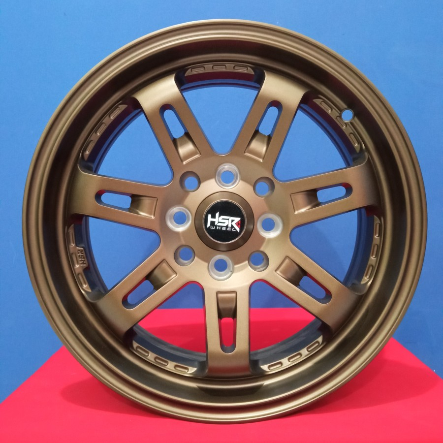 Jual velg ORI ring 16 HSR wheel DAIMON R16 lebar 7 baut 4x100 dan 4x114,3 et 40 Black Brio