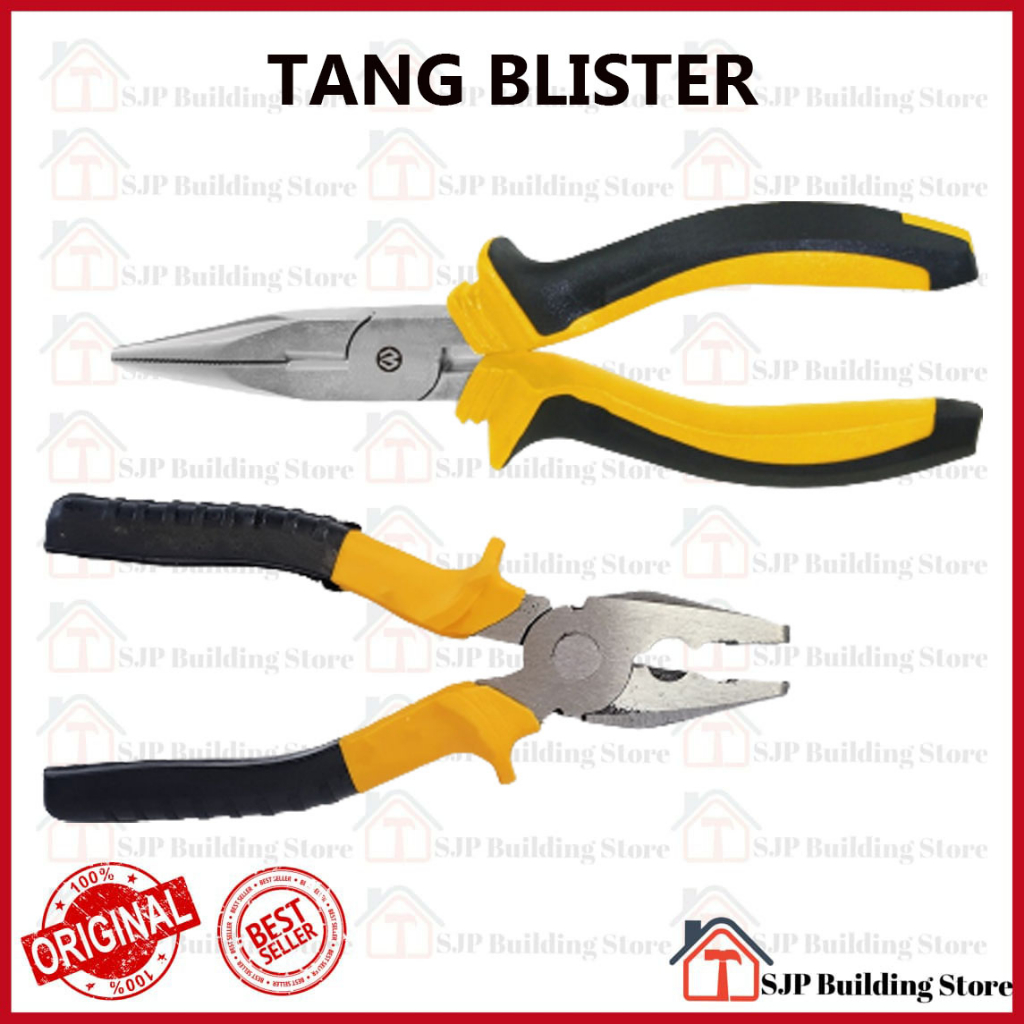 Tang Lancip / Tang Kombinasi / Tang Knip Blester 6 Inch Inci l Tang Cucut Jepit l Long Nose Pliers