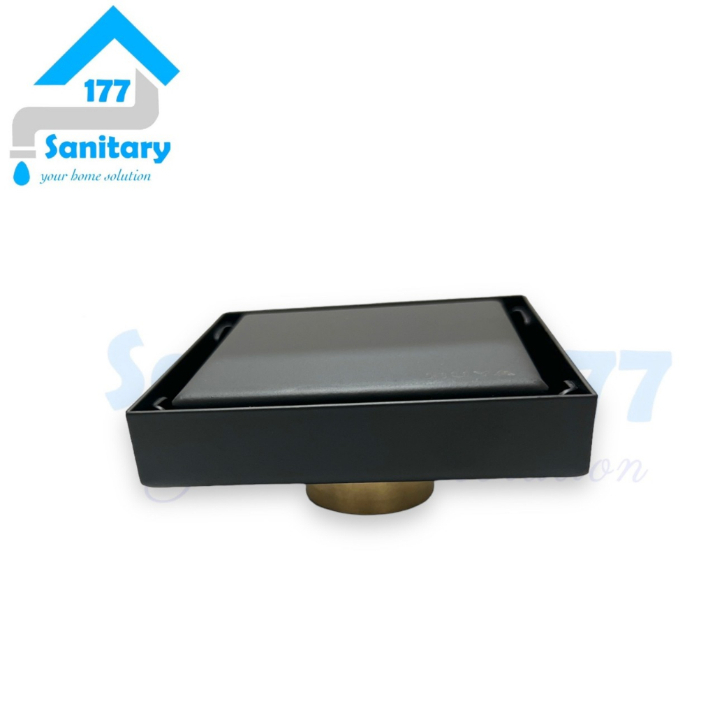 Saringan got tile smart drain Stainless 304 dan kuningan HItam T1008- Saringan Air anti kecoa floor drain black L21