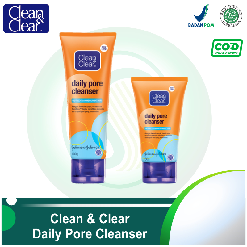 Clean & Clear Daily Pore Cleanser Sabun Cuci Muka Pembersih Wajah Komedo