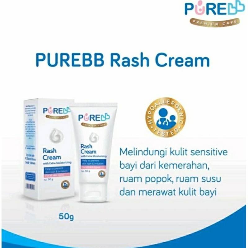 Pure Baby Rash Cream with Extra Moisturizing 50gr PureBB