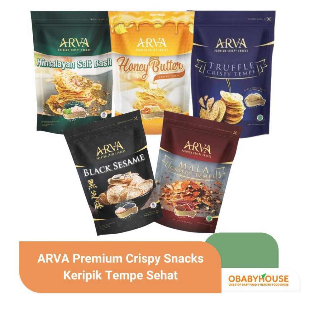 ARVA Premium Crispy Snacks Keripik Tempe Sehat