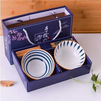 2 MANGKUK + 2 PASANG SUMPIT JAPANESE BOWL SET MANGKOK SUMPIT SET GOOD QUALITY