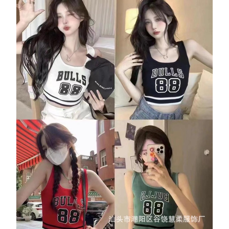 Tanktop Sport Olahgara (T133 BULLS)/ CUP BRA Tang top Atasan Import 100%