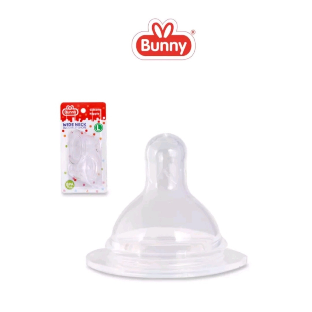 2 Pcs Lusty Bunny Wide Neck Silicone Nipple Dot Wideneck Wide Neck Leher Lebar