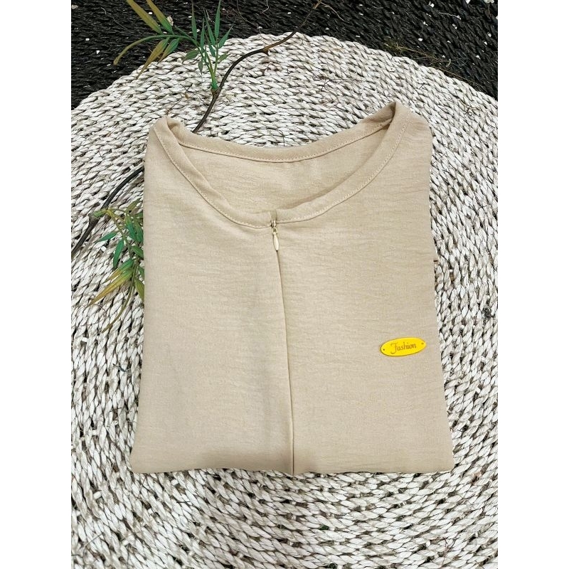 [BEST SELLER] Daily Polos Long Busui | Gamis Simple Abaya-Cream