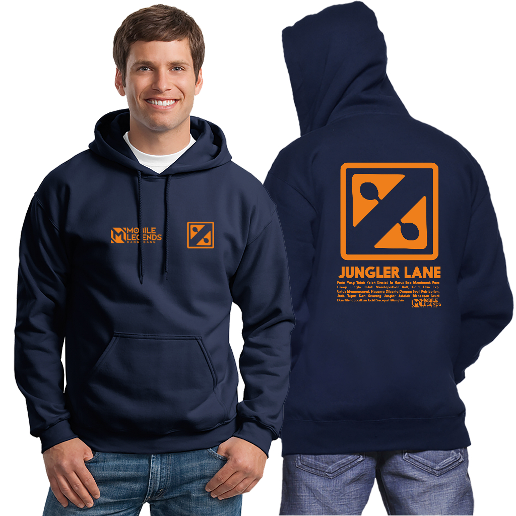 SWEATER HOODIE JUNGLER LANE MOBILE LEGEND BANG BANG MLBB COTTON FLEECE TEBAL